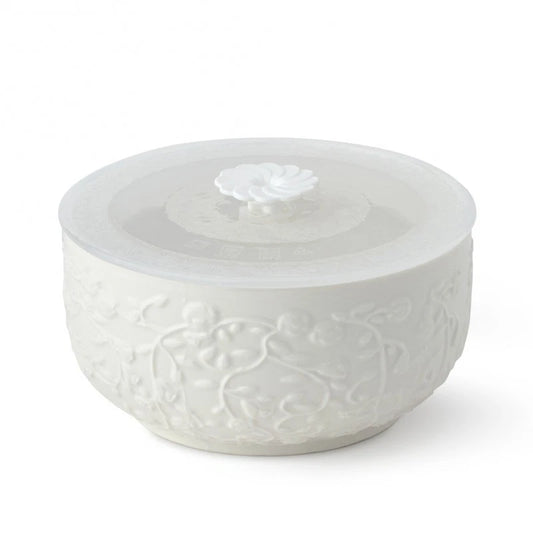 Hervit art: 30458 contenitore porcellana tulip bianco dia. 15x7cm