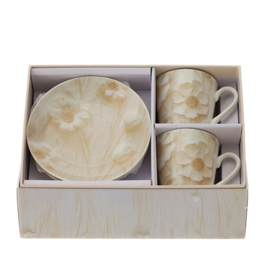Hervit art. 30455 box 2 tazzine caffè Canvas crema 8x6cm