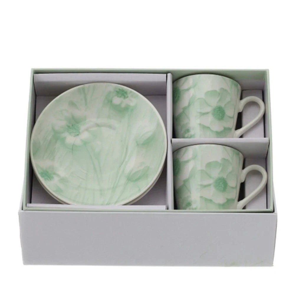 Hervit art. 30457 box 2 tazzine caffè Canvas verde 8x6cm