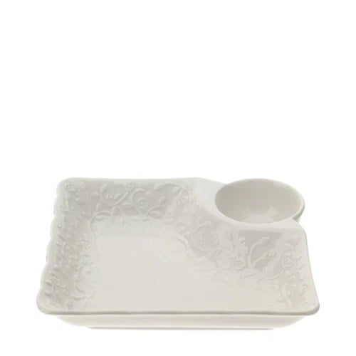 Hervit art. 30027 piatto snack rettangolare porcellana Romance 17x18cmviene aperta una nuova finestra o scheda Nuovo