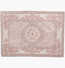 Coccole di Casa Tappeto Swamy rosa cipria 65x110