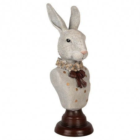 statuetta decorativa Coniglio 13x12x39 cm Grigio