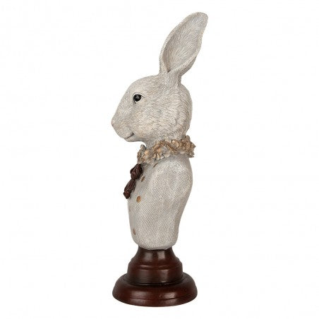 statuetta decorativa Coniglio 13x12x39 cm Grigio