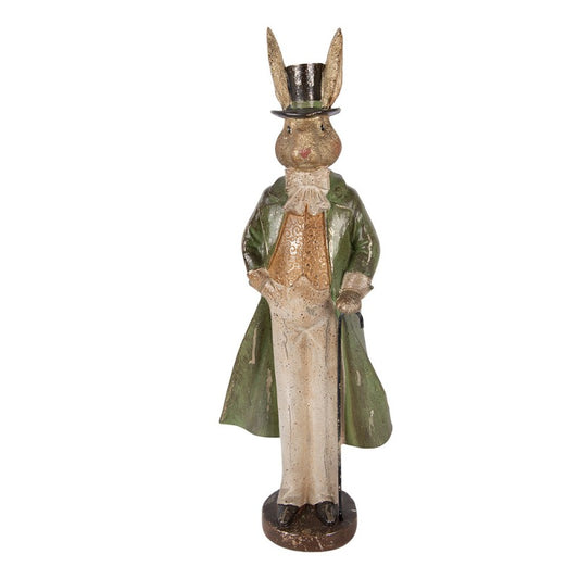 Statuetta decorativa Coniglio 17x12x48 cm Color oro