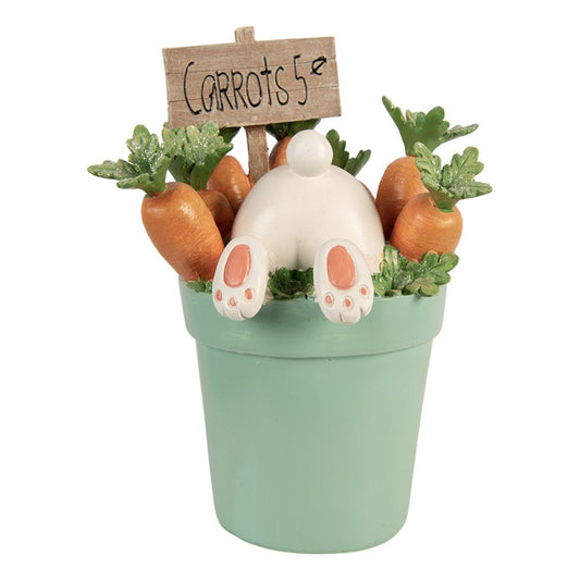 Statuetta decorativa Coniglio 21x20x28 cm Bianco