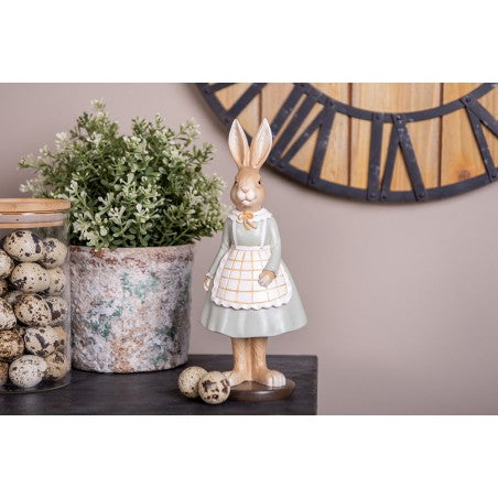 Statuetta decorativa Coniglio 9x7x22 cm Marrone