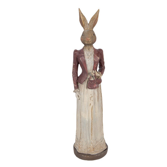 Statuetta decorativa Coniglio 9x9x35 cm Marrone