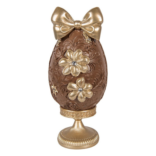 Statuetta decorativa Uovo 10x9x21 cm Marrone