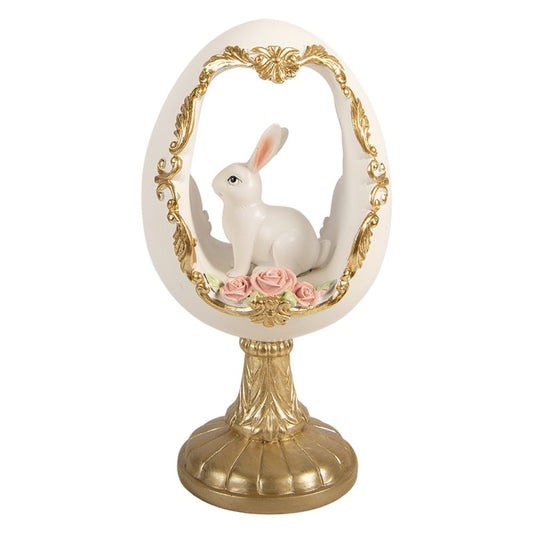 Statuetta decorativa Uovo 12x11x22 cm Bianco