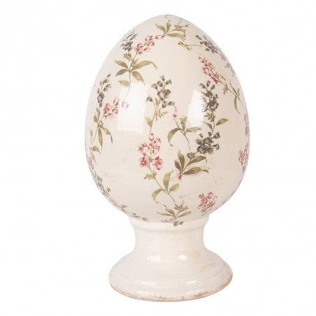 uovo decorativo su piede 12x19cm