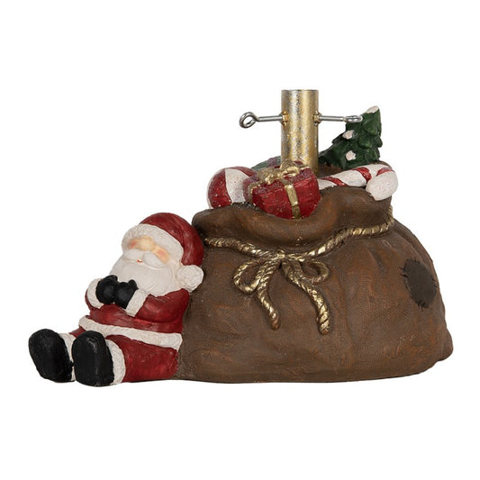 Supporto per albero di Natale Babbo Natale 46x31x30 cm Marrone Materiale ceramico Babbo Natale  6MG0119  8720898112327