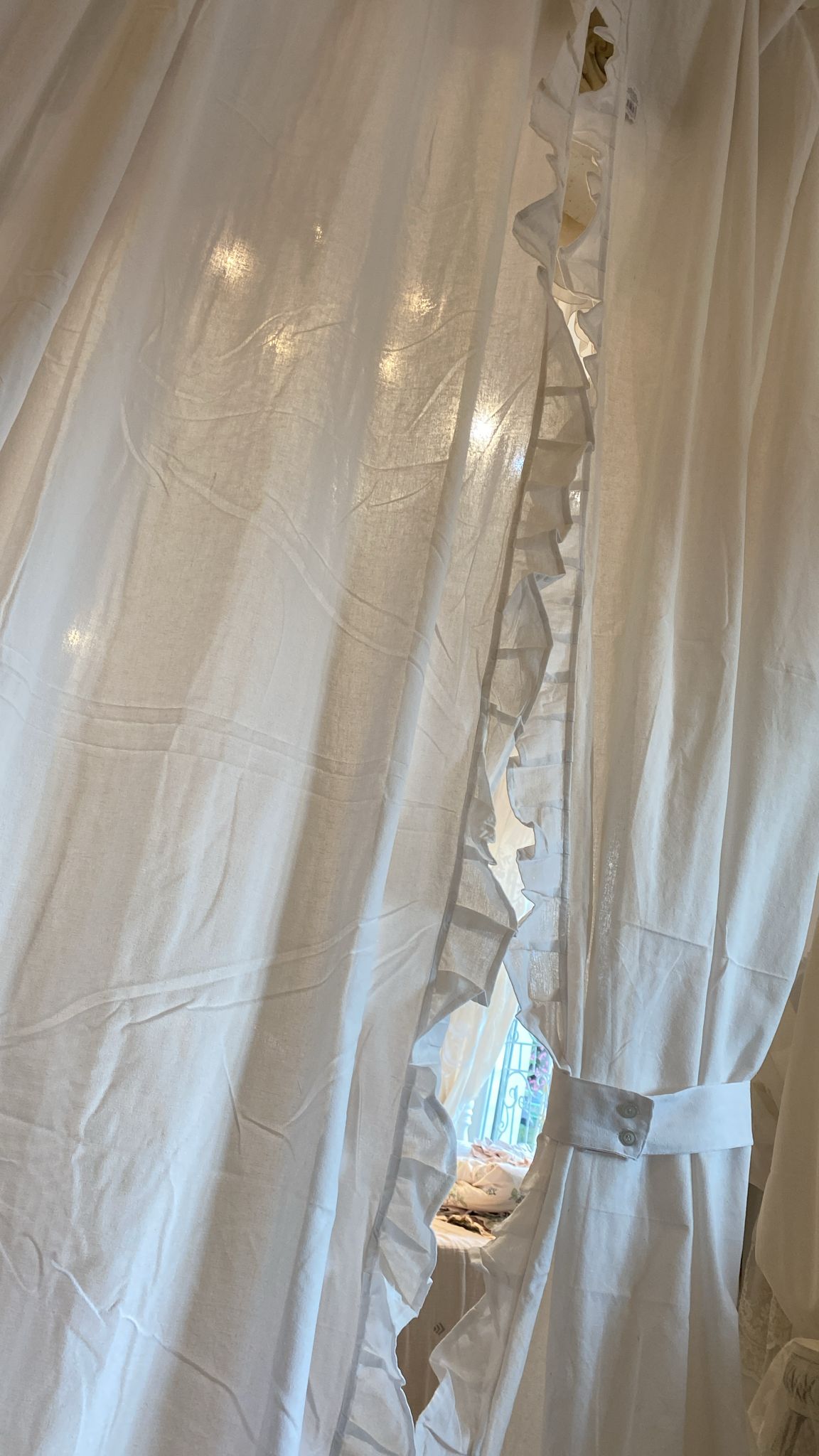 coppia di tenda con rouches coccole di casa