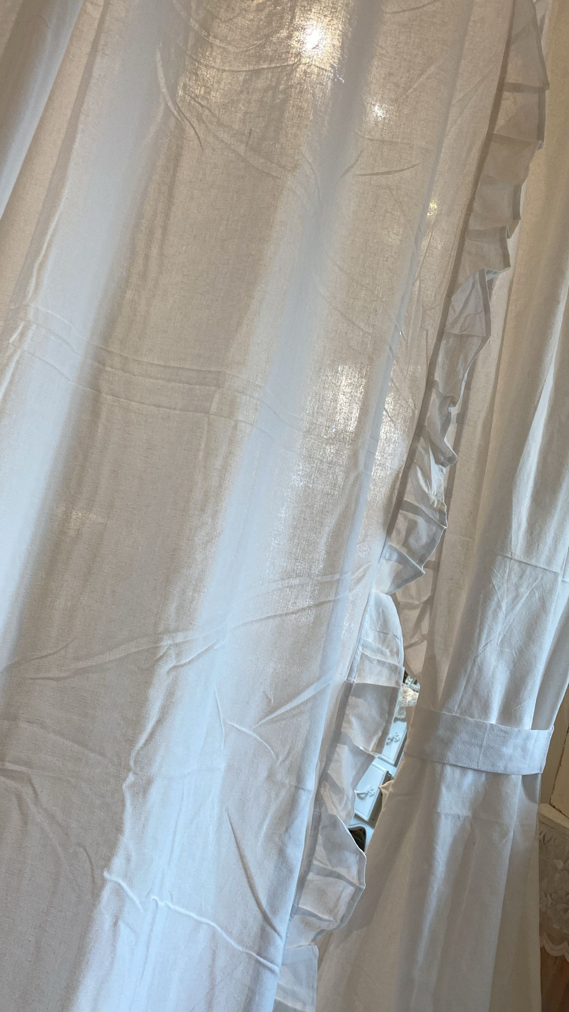 coppia di tenda con rouches coccole di casa