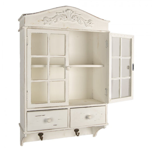 Mobiletto da parete 45x19x71 cm Legno bianco